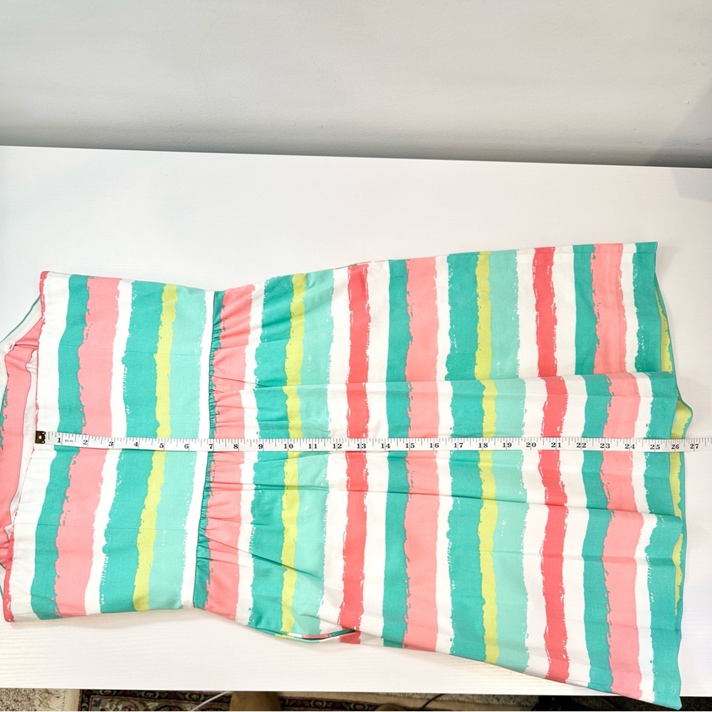 Vineyard Vines Painted Stripes Strapless Dress, Pink and Mint Green, 2 - Picture 12 of 14